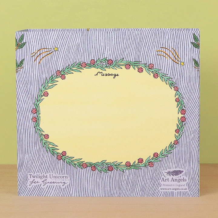 3D Twilight Unicorn Greeting Card