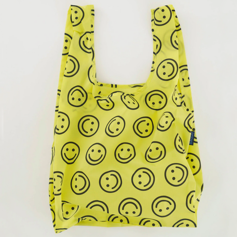 Yellow Happy Face Reusable Bag