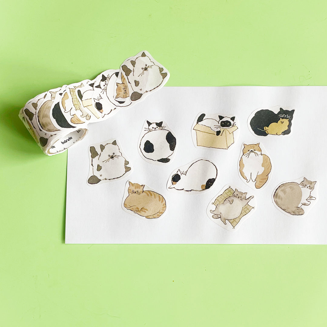 Fat Cat Washi Sticker Roll