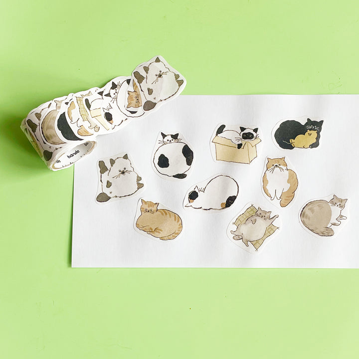 Fat Cat Washi Sticker Roll