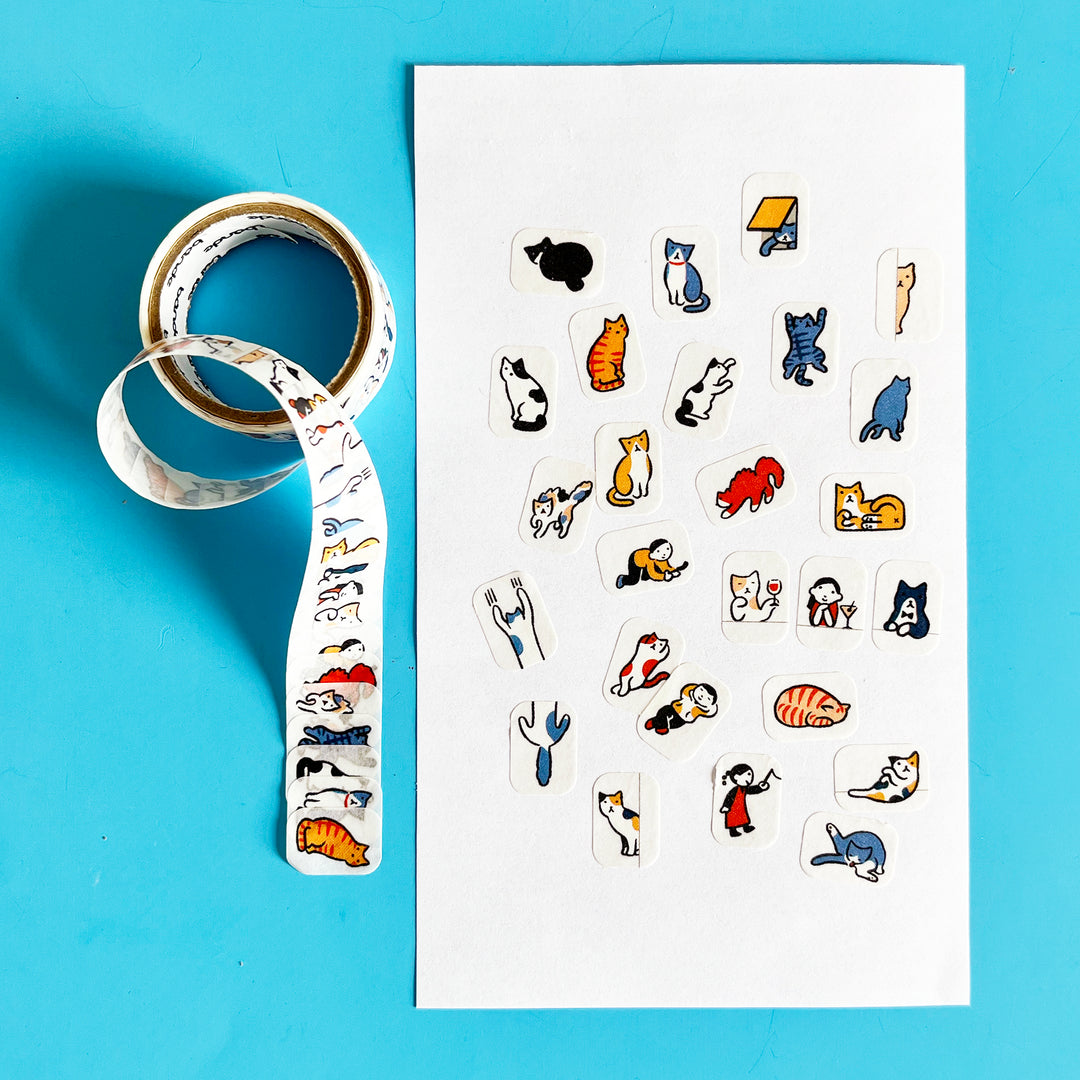 Little Cats Washi Sticker Roll