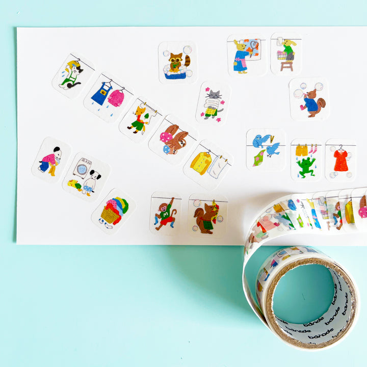 Washing Day Washi Sticker Roll
