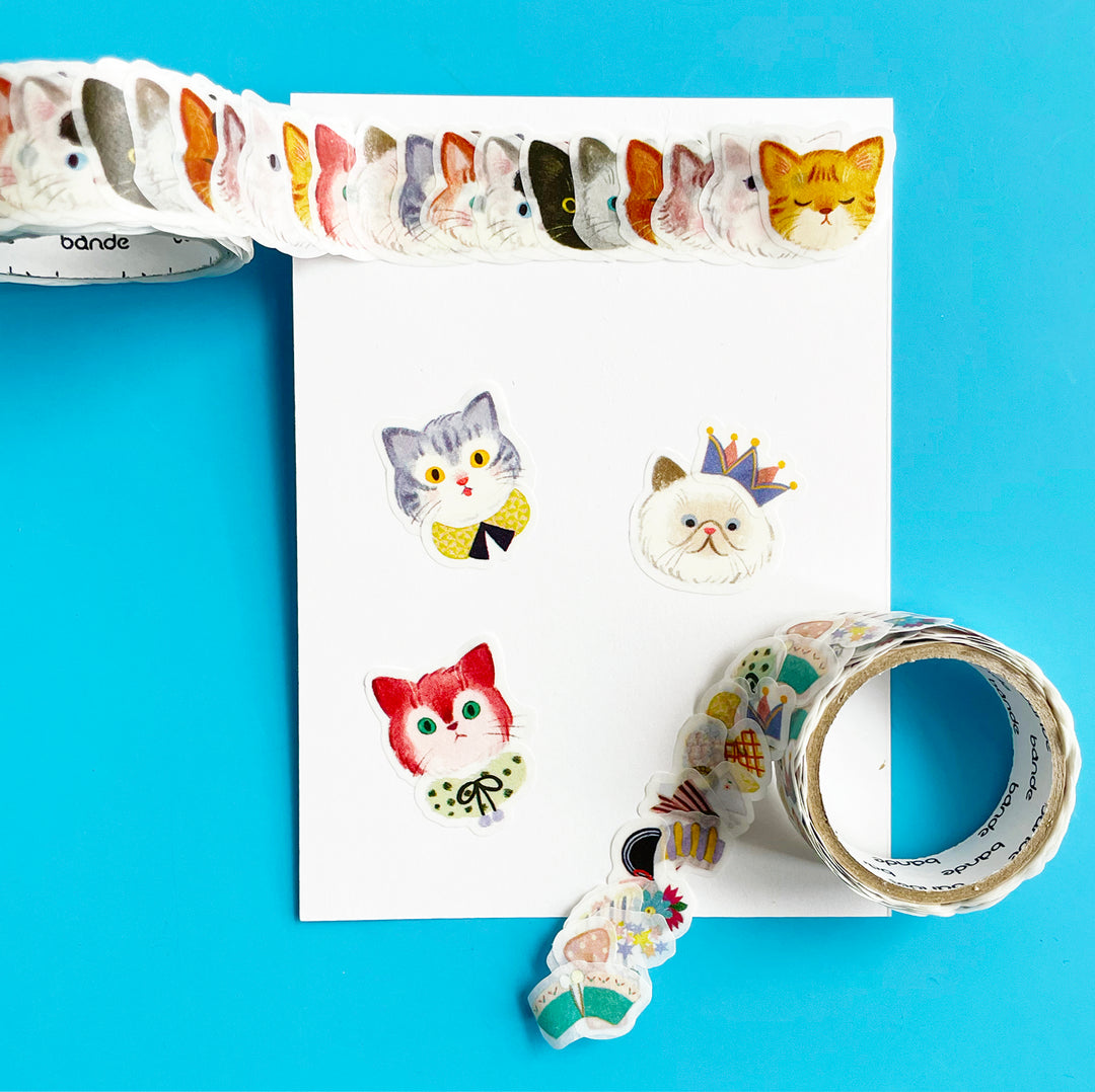 Cats and Clothes Washi Sticker Roll