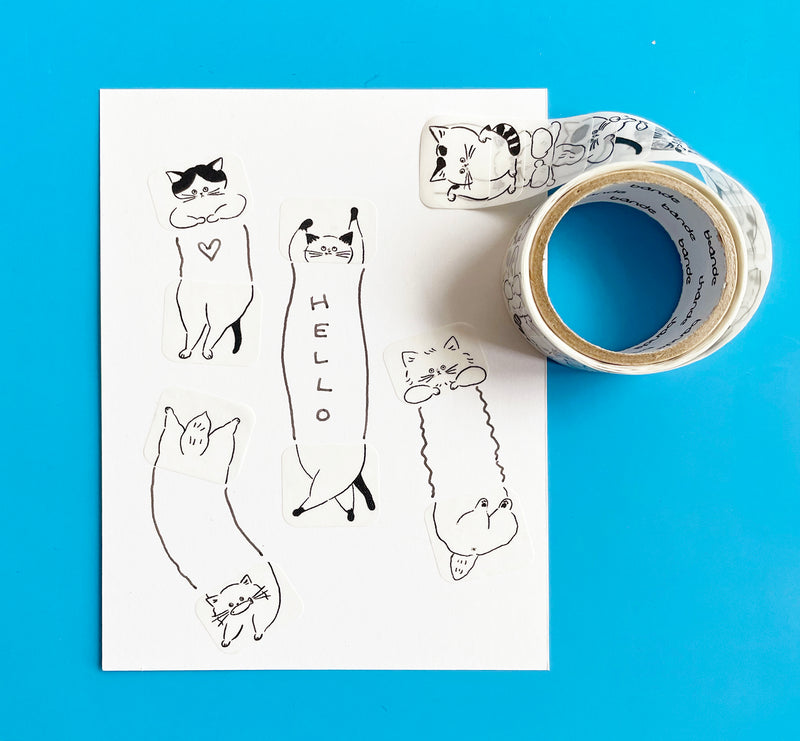 Loose Cat Washi Sticker Roll