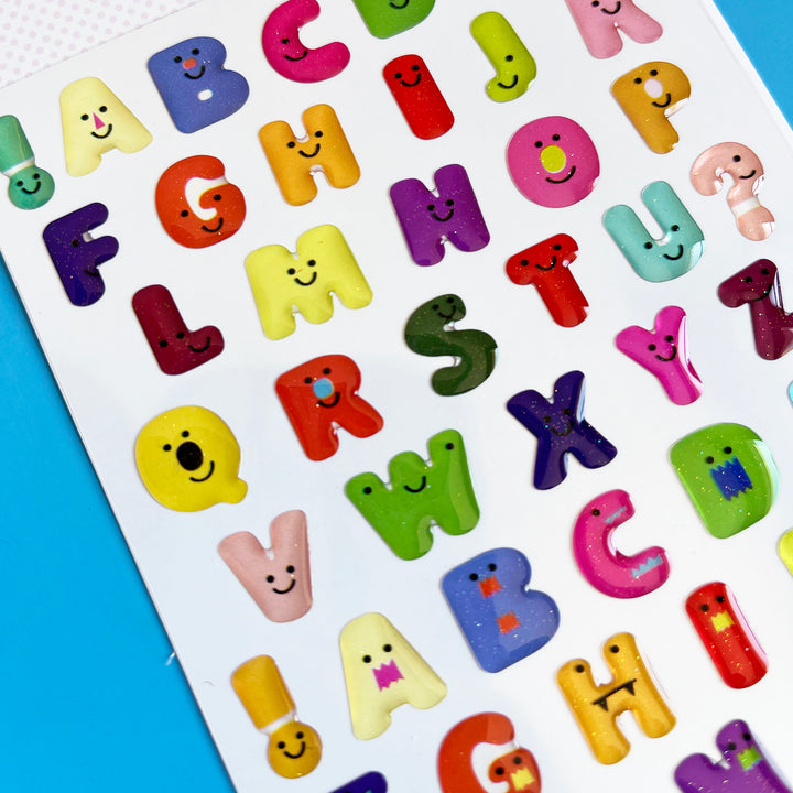 Jelly Alphabet Sticker Sheet