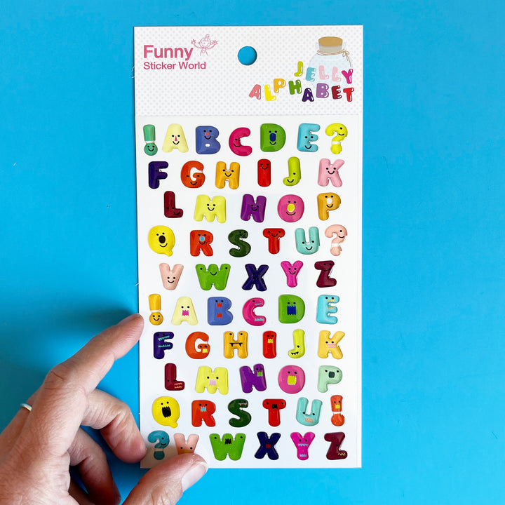 Jelly Alphabet Sticker Sheet