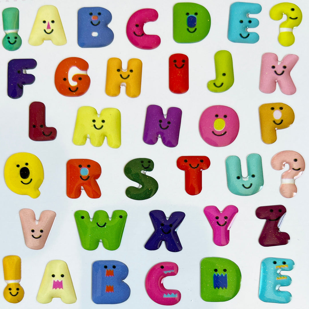 Jelly Alphabet Sticker Sheet