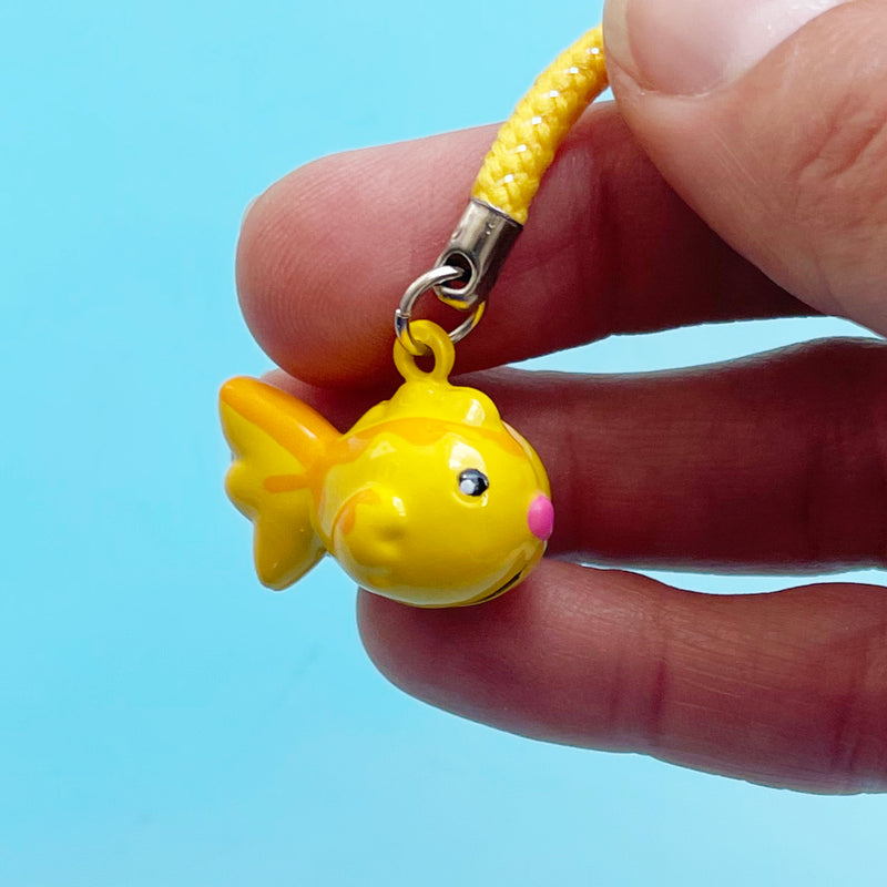 Gold Fish Bell Charm