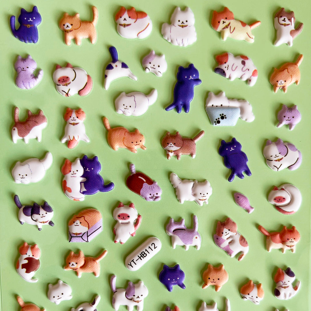 Tiny Puffy Animal Stickers