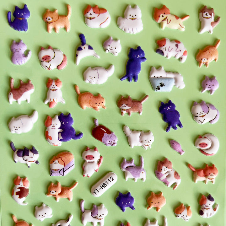 Tiny Puffy Animal Stickers
