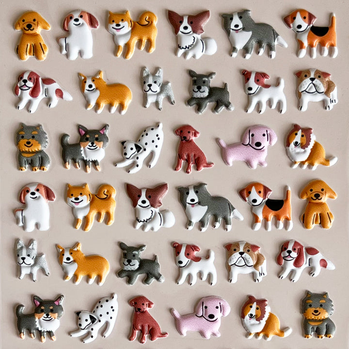 Tiny Puffy Animal Stickers