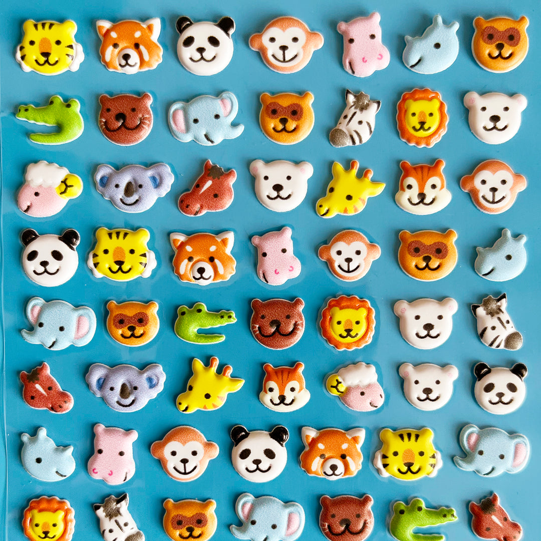 Tiny Puffy Animal Stickers