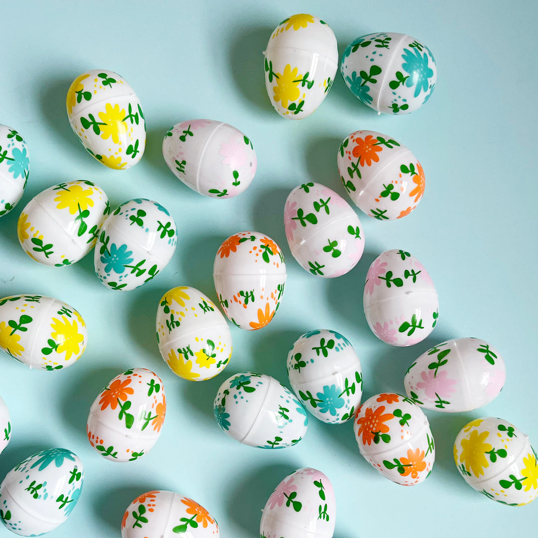 Floral Plastic Eggs