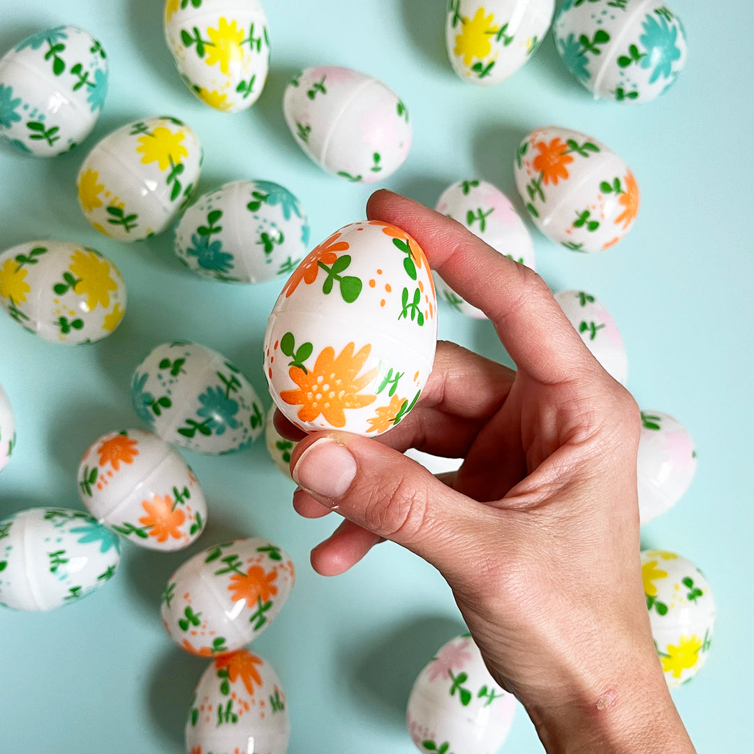 Floral Plastic Eggs