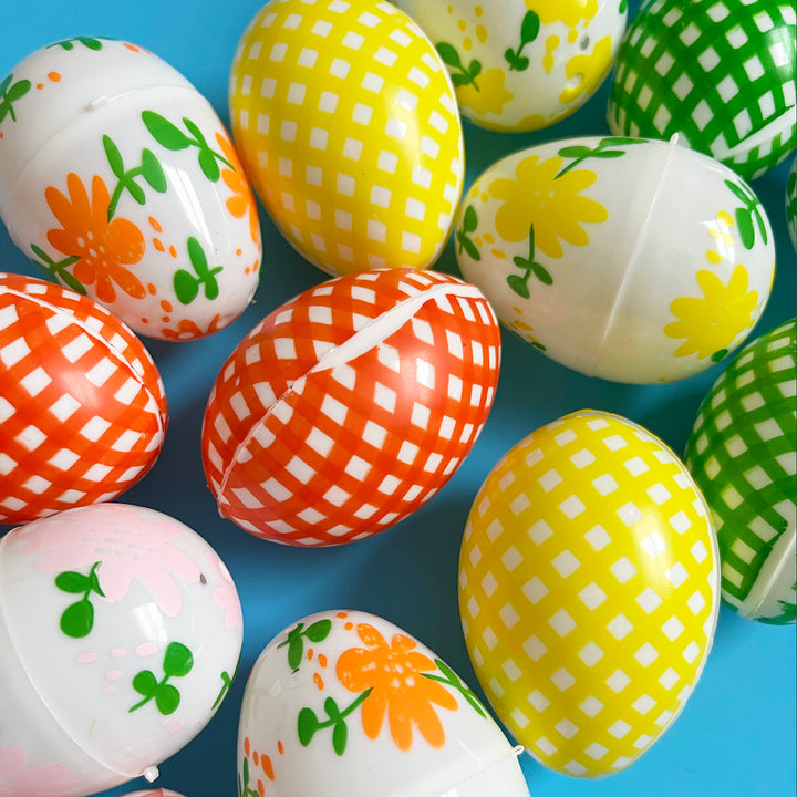 Floral Plastic Eggs