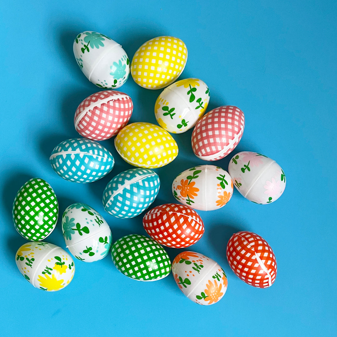 Floral Plastic Eggs