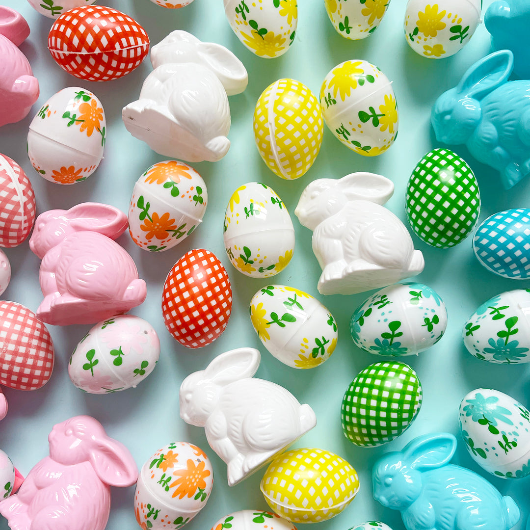 Floral Plastic Eggs