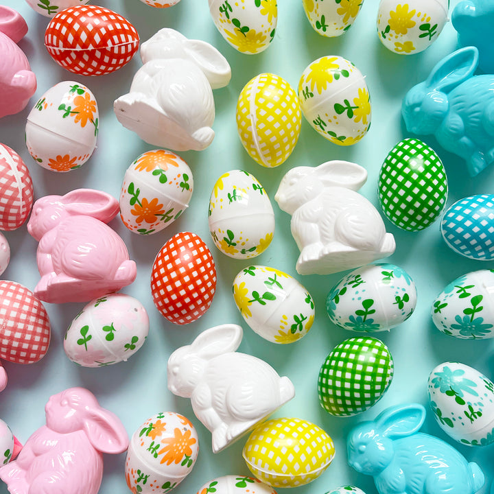 Floral Plastic Eggs