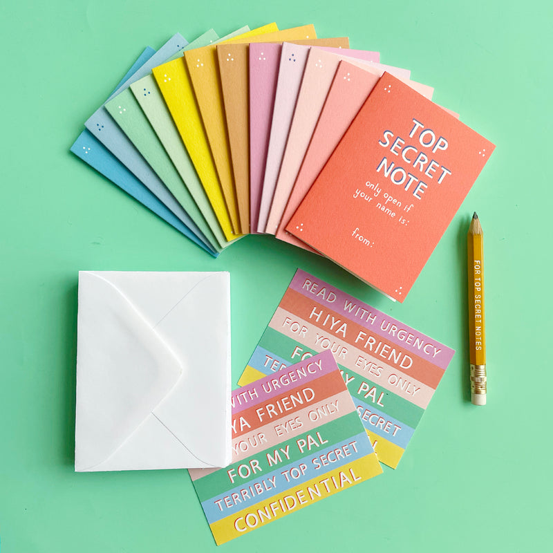 Top Secret Note Card Set