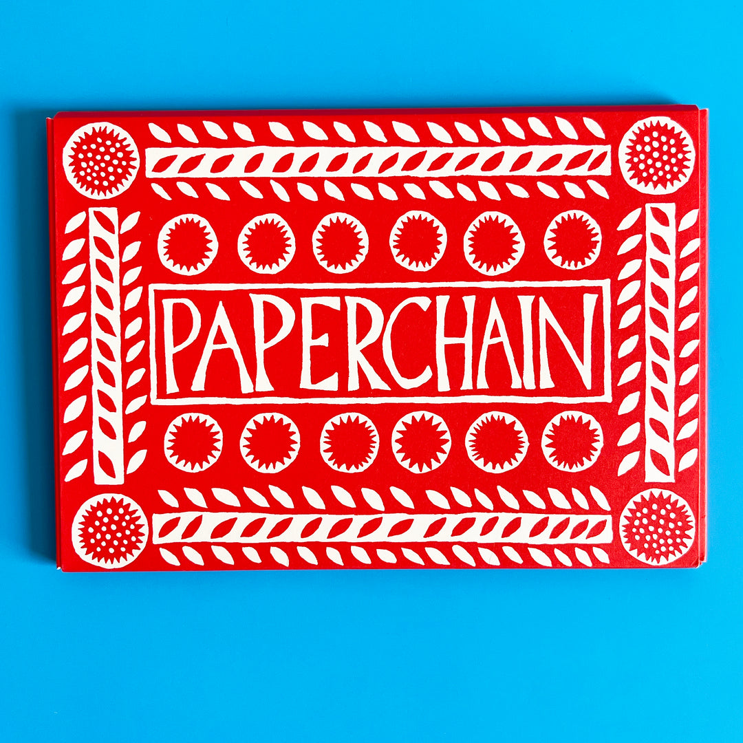 Red and White DIY Paper Chain