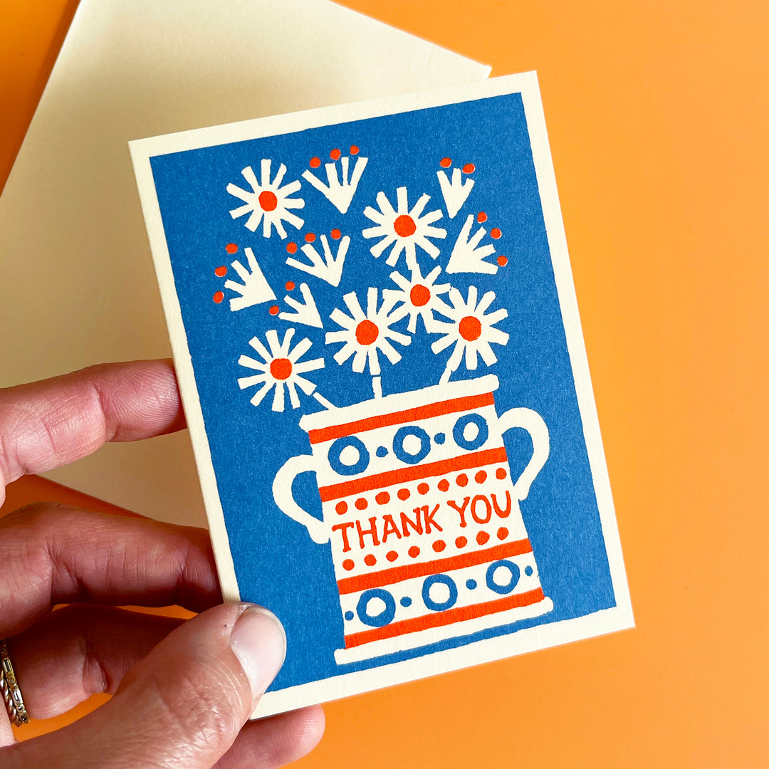 Pack of 6 Mini Thank You Bouquet Cards