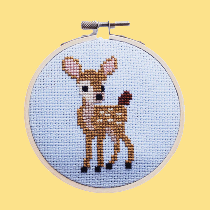 Baby Deer Beginner Cross Stitch Kit