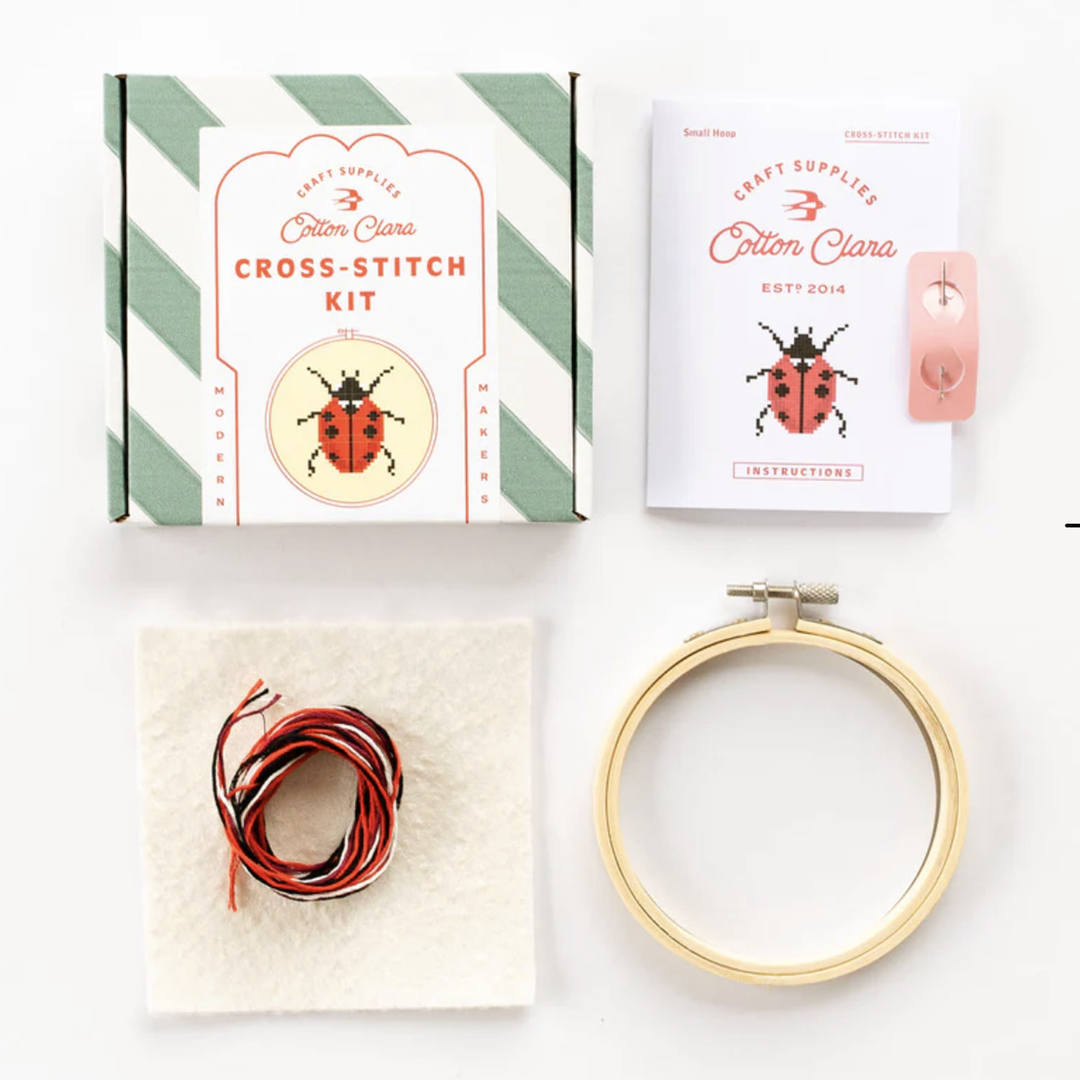 Ladybug Beginner Cross Stitch Kit