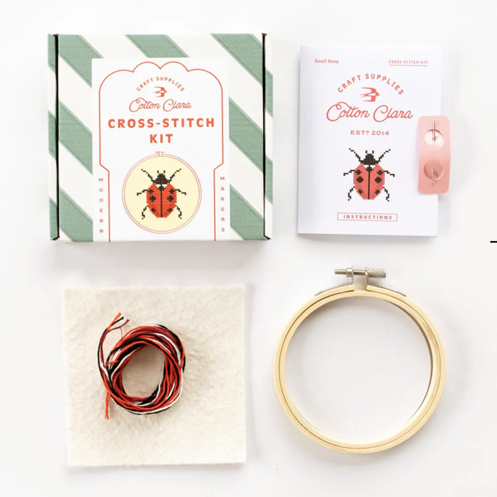 Ladybug Beginner Cross Stitch Kit