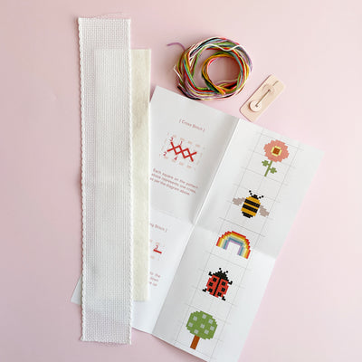 Nature Rainbow Cross Stitch Bookmark Kit