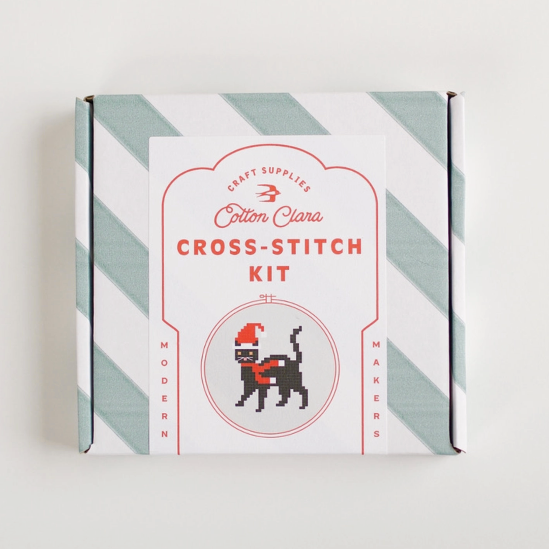 Christmas Cat Cross Stitch Kit