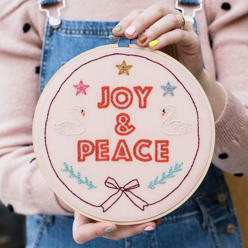 Joy and Peace Embroidery Kit