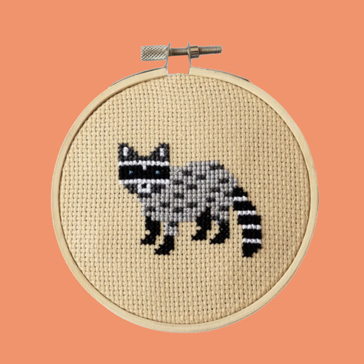 Raccoon Cross Stitch Kit