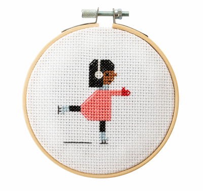 Ice Skater Cross Stitch Kit