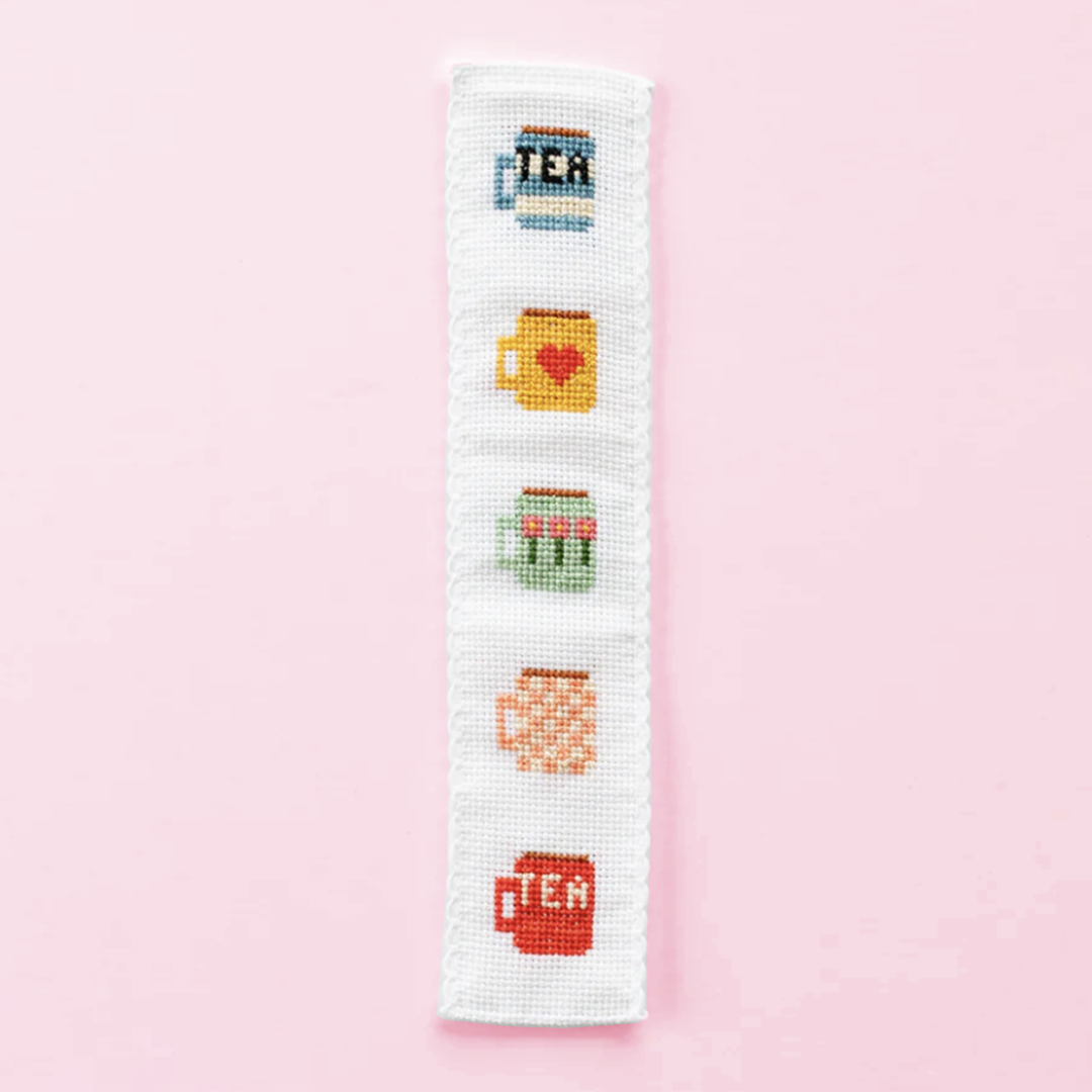 Tea/ Mugs Cross Stitch Bookmark Kit