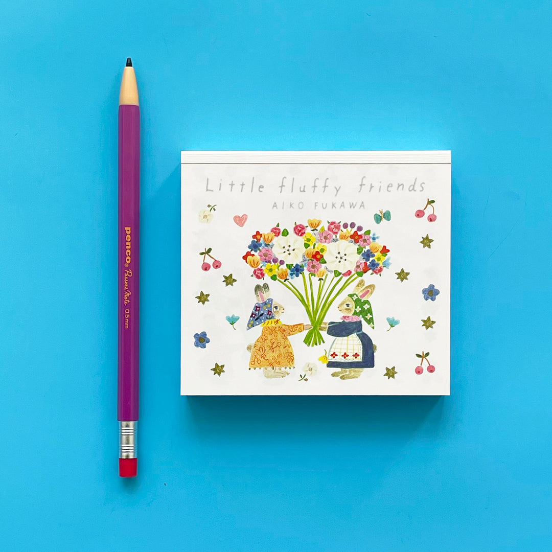 Aiko Fukawa Little Fluffy Friends Block Memo Pad