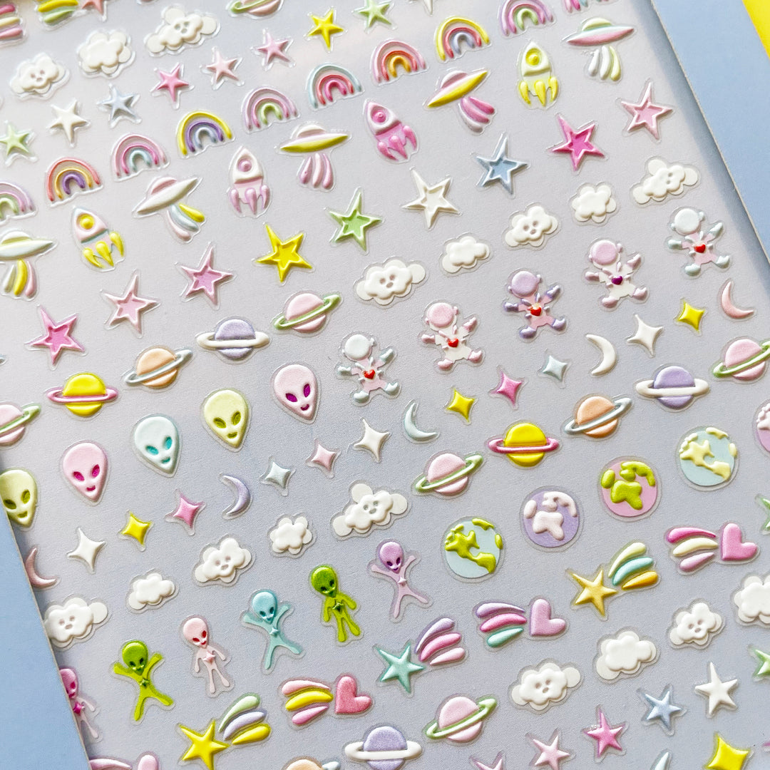 Spaced Out Nail Stickers