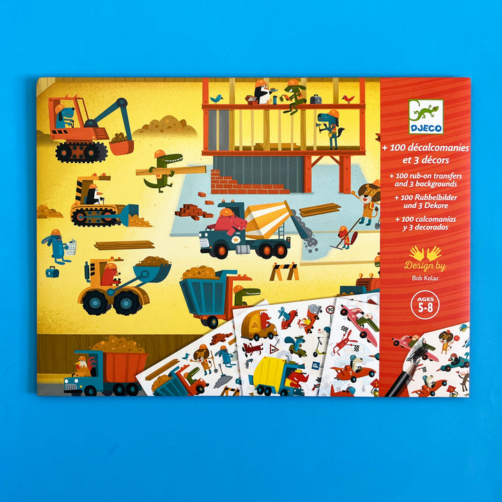 Construction Site Rub-On Transfer Kit