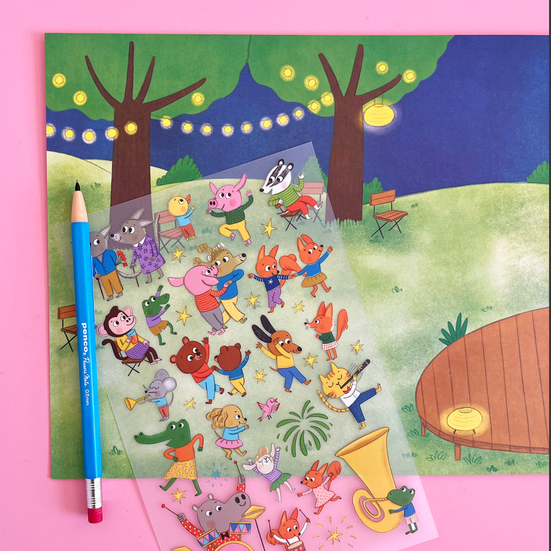 Animal Party Rub-On Transfer Kit