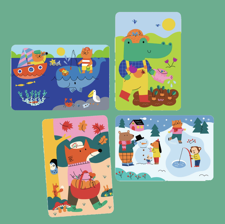 Animal Seasons Painting With Water Kit