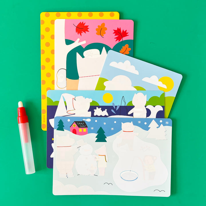 Animal Seasons Painting With Water Kit
