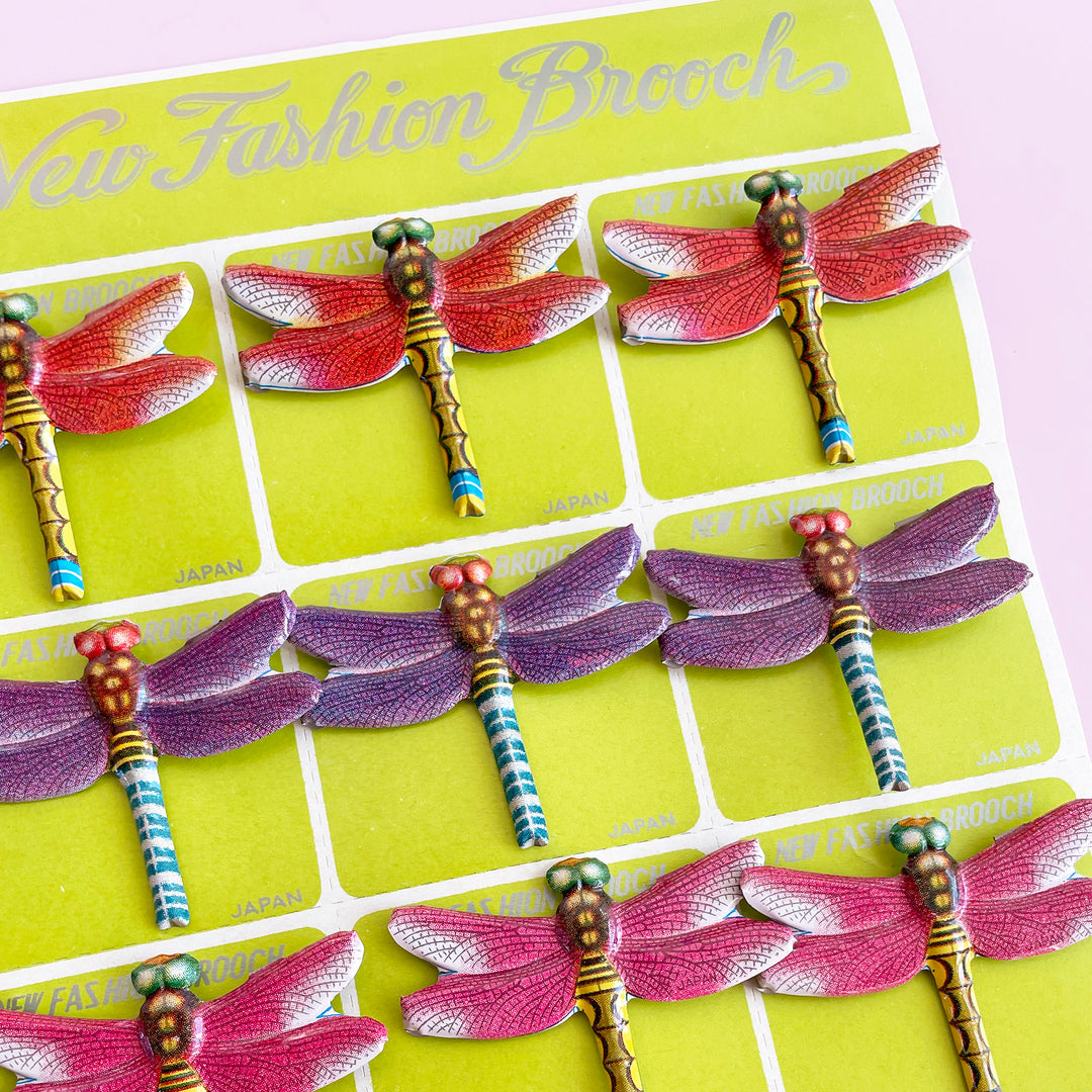 Tin Dragonfly Brooches