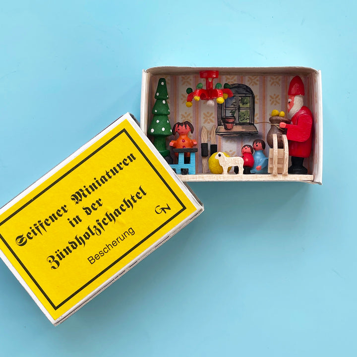 Winter Holiday Matchbox Scene