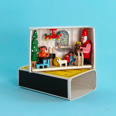 Winter Holiday Matchbox Scene