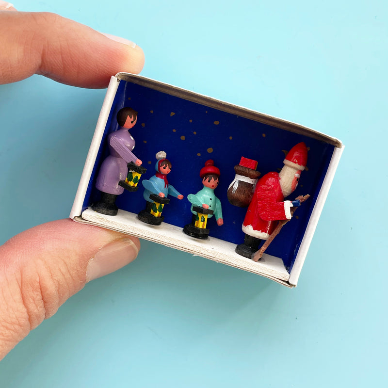 Winter Holiday Matchbox Scene