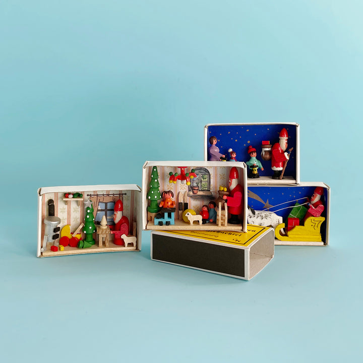 Winter Holiday Matchbox Scene