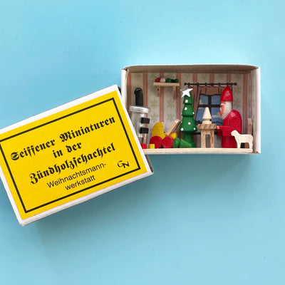 Winter Holiday Matchbox Scene