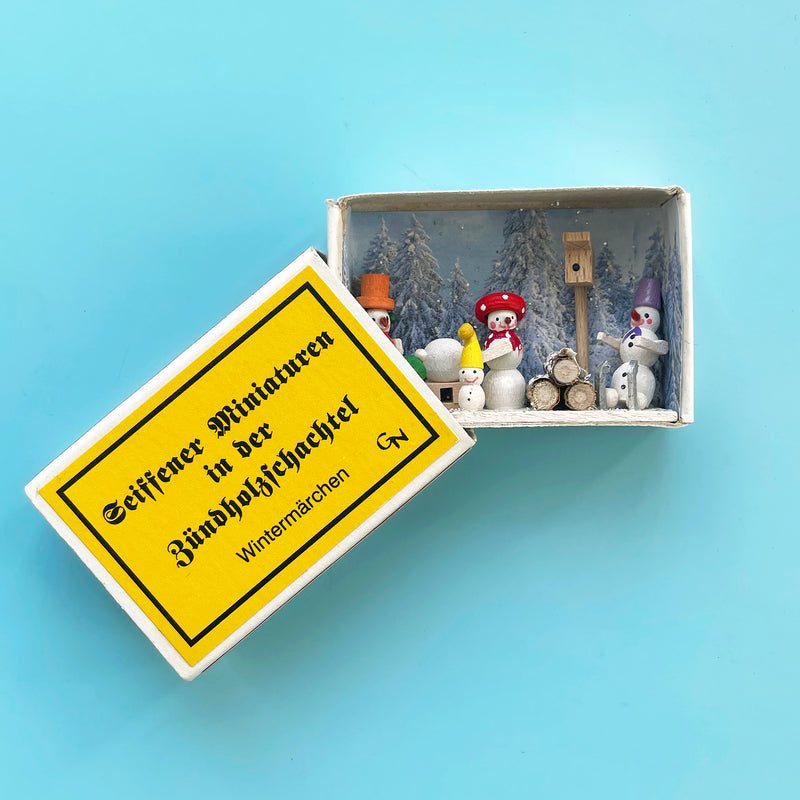 Winter Holiday Matchbox Scene