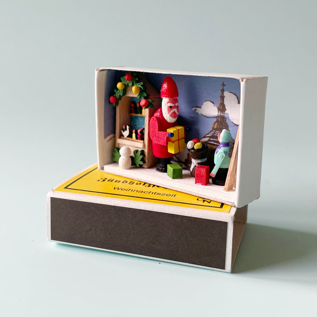 Winter Holiday Matchbox Scene