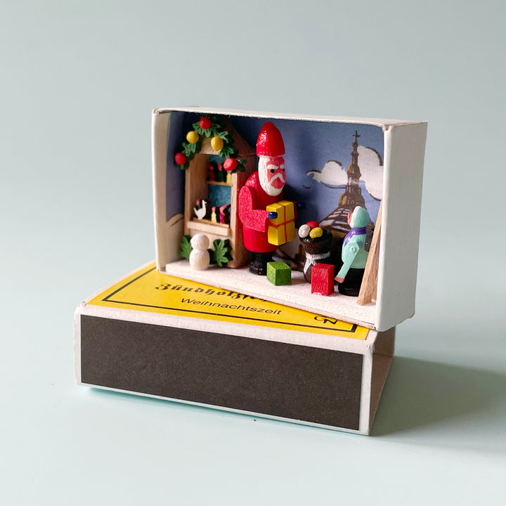 Winter Holiday Matchbox Scene