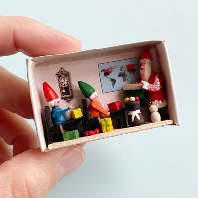 Winter Holiday Matchbox Scene